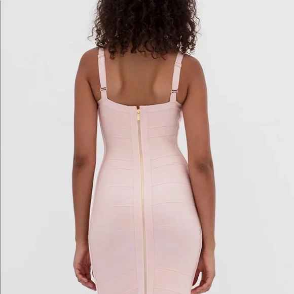 ARITZIA Babaton Mason Bandage Pink V-Neck Dress - Size XXS, 00 - Picture 4 of 7
